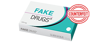 package of fake drugs